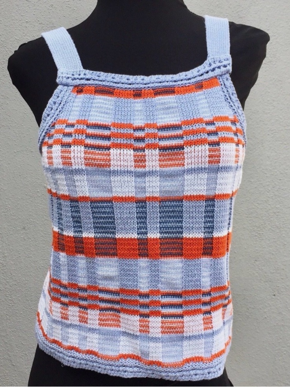 Banana Republic Plaid Cropped Sweater Tank